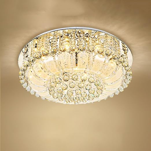 Tmy Round Luxurious Led Crystal Ceiling Light Modern Simple