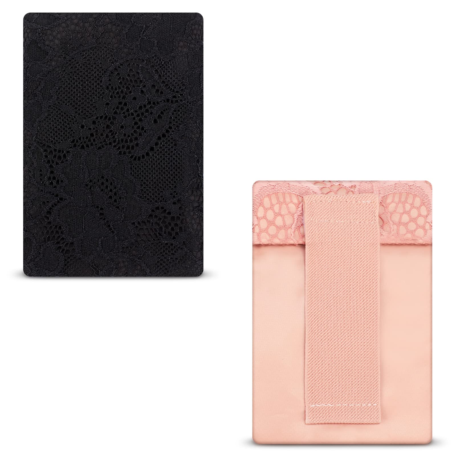 Photo 1 of Saintrygo 2 Pcs Bra Wallet Lace Women Travel Bra Pocket Pouch Breathable Latent Wallet Secret Pocket Discrete Latent Travel Pouch Money Belt for Wome(Pink, Black)