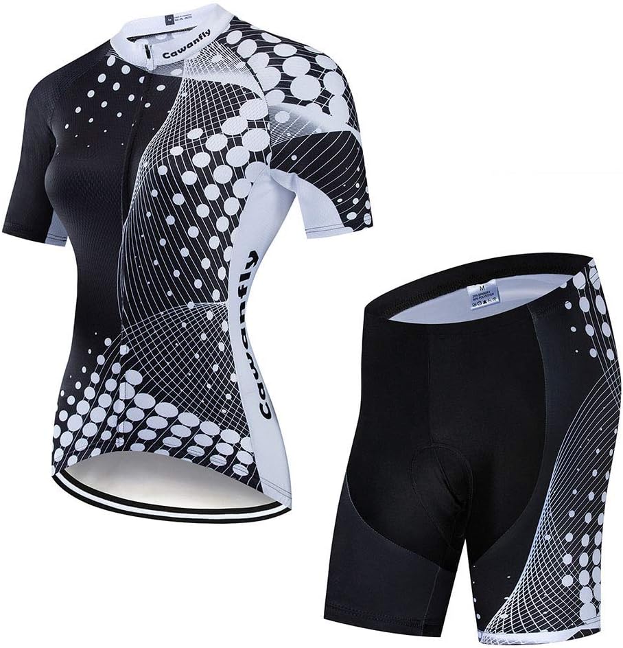 YDJGY Women's Cycling Jersey Set Quick-Dry Bike Wear Cycling Clothes Breathable Mountain Bicycle Cycling Clothing Suit
