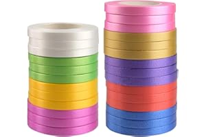 KUUQA 5 mm Curling Ribbon Set Wrapping Ribbon Balloon Ribbon for Gift Wrapping Wedding Party Decoration DIY Craft (27 rolls, 