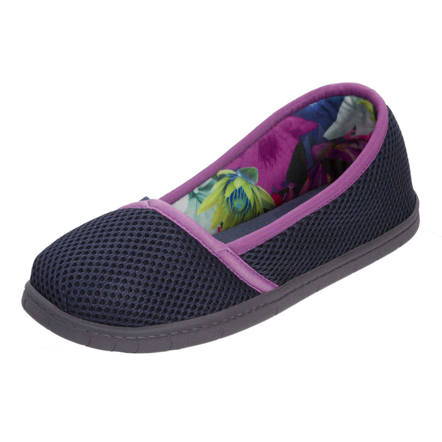 dearfoams active mesh espadrille ballerina