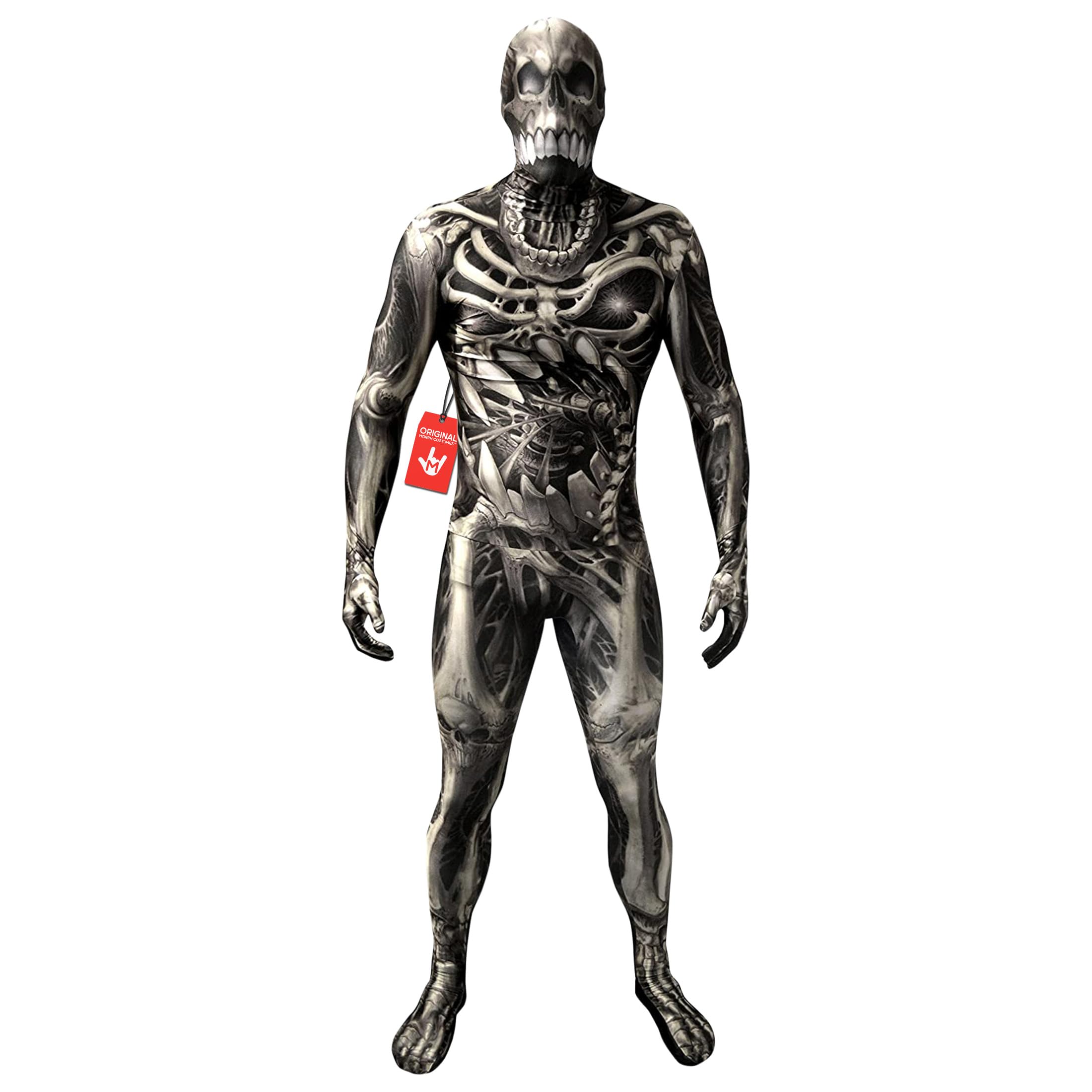 Morphsuits Official Adults Skull & Bones Monster Skeleton Fancy Dress Costume - Large — image 1