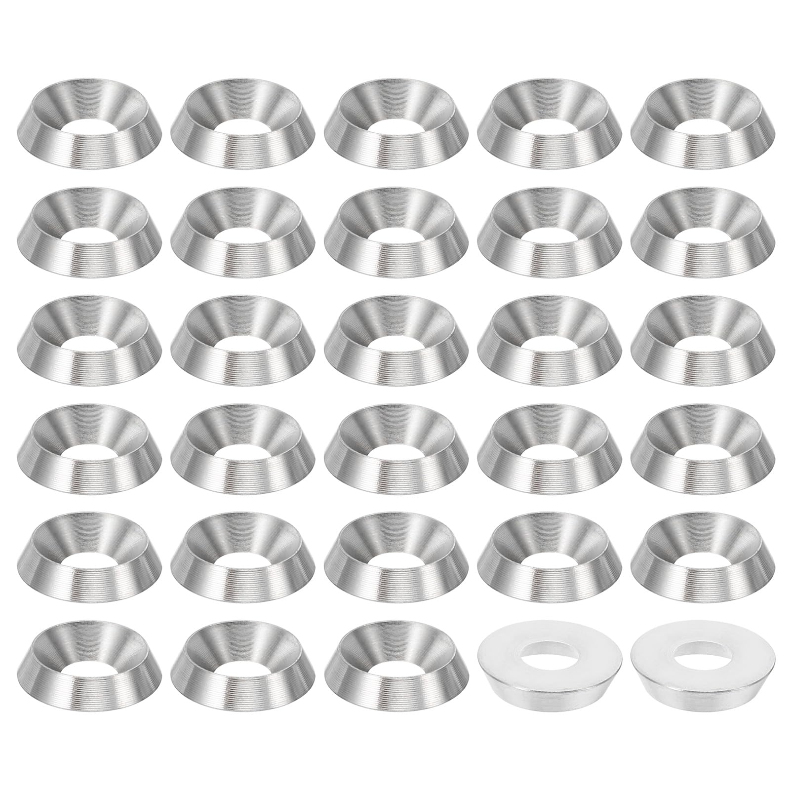 PATIKIL M6 Finish Countersunk Washer, 30pcs 16mm Dia. 3.5mm Tall Solid 304 Stainless Steel CNC Finish Cup Washer Screw Head Gasket for Industrial Construction — image 1