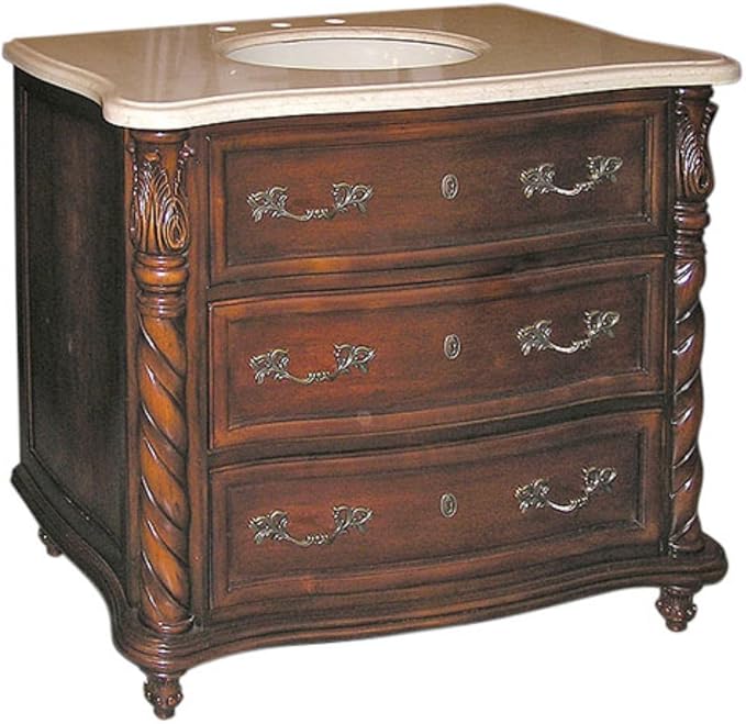 Antique Mahogany Bathroom Vanity (Mahogany) (36"H x 38"W x
