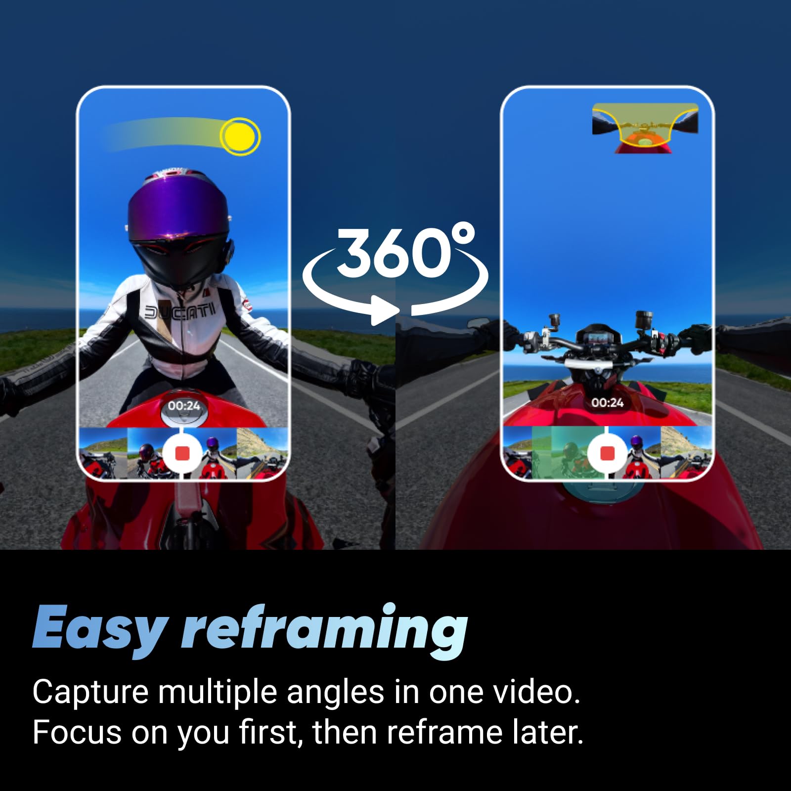 Insta360 X4 Motorcycle Bundle- 8K Waterproof 360 Action Camera, 4K Wide-Angle Video, Invisible Selfie Stick, Removable Lens Guards, 135 Min Battery Life, AI Editing, Stabilization, for Sports, Travel