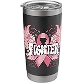 Breast Cancer Fighter Women Breast Cancer Awareness Kids Stainless Steel Insulated Tumbler