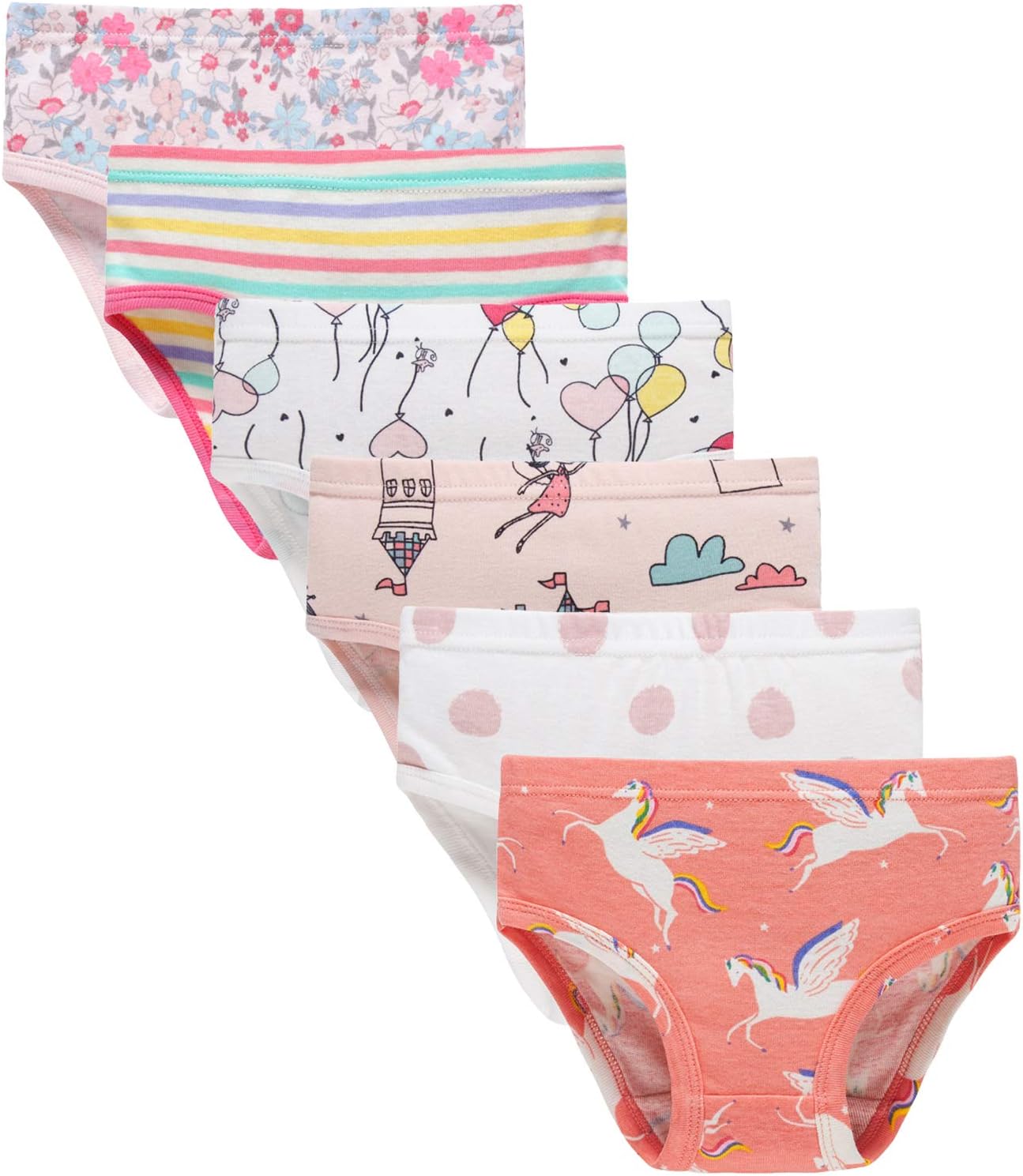 SladatonaLittle Girls Soft Underwear Toddler Kids Breathable Comfort Panties