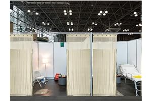 ChadMade 15ft Wide x 7ft Tall Hospital Curtain with Grommet for Hospital Medical Clinic SPA Lab Cubicle Curtain Divider Privacy Screen (Soybean, 1 Panel)