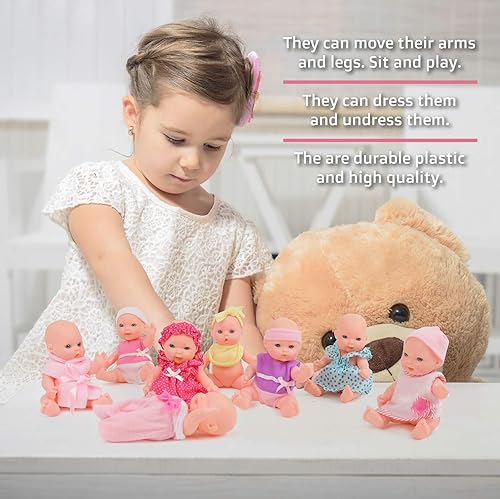 Click N' Play Small Baby Doll Set Set of 8, 5