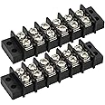 MGI SpeedWare 6 Circuit Double Screw Terminal Junction Block 300V/20A, Row Barrier Strip (2-Pack)