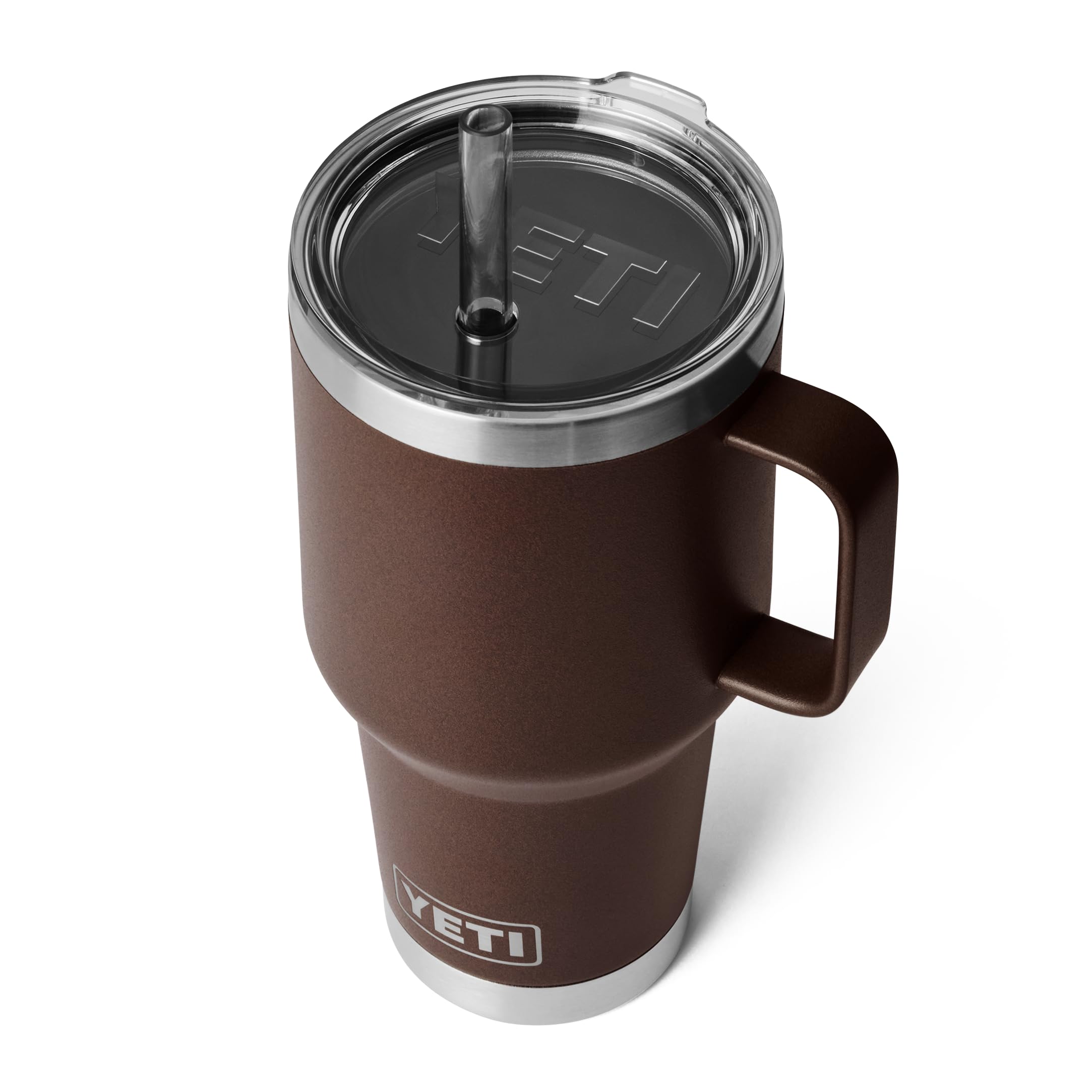 YETI Rambler Straw Mug, Stainless Steel Vacuum Insulated Mug with Stronghold Lid, Wetlands Brown, 35 oz (1 l)