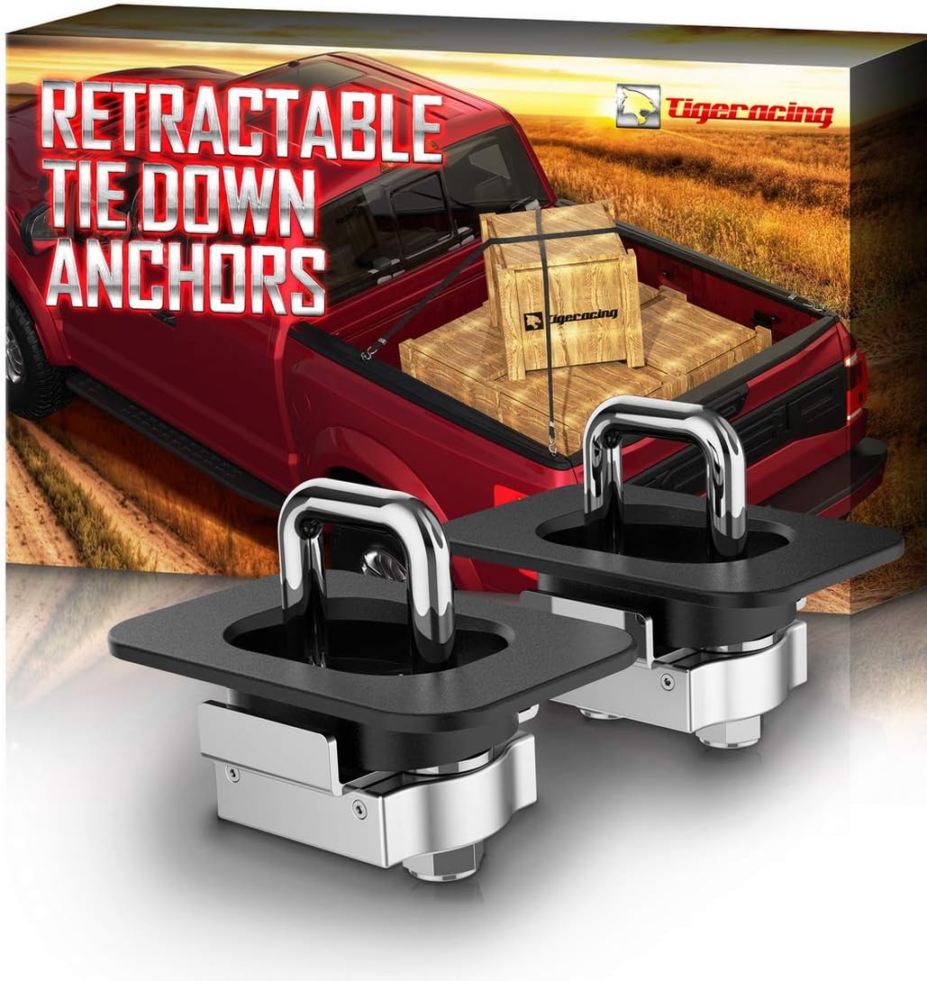 Tigeracing Tie Down Anchors Retractable Truck Bed Top Side