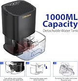 Belaco 1000ml Portable Dehumidifier Damp Mould Moisture Home Quiet Air Dryer view 5