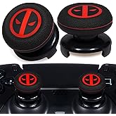 Playrealm FPS Thumbstick Extender & Printing Rubber Silicone Grip Cover 2 Sets for PS5 & PS4 Controller (Immortal)