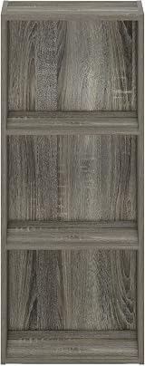 Furinno PASIR 3-Tier Bookshelf Open Shelves French Oak 30.5 in wide 80 cm view 8