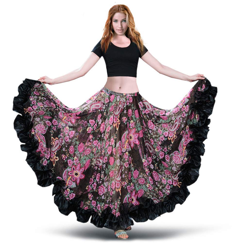 ROYAL SMEELA Belly Dance Skirt & Costume - Tribal Style Voile Maxi Skirt with Big Swing for Ballroom Dancing — image 1