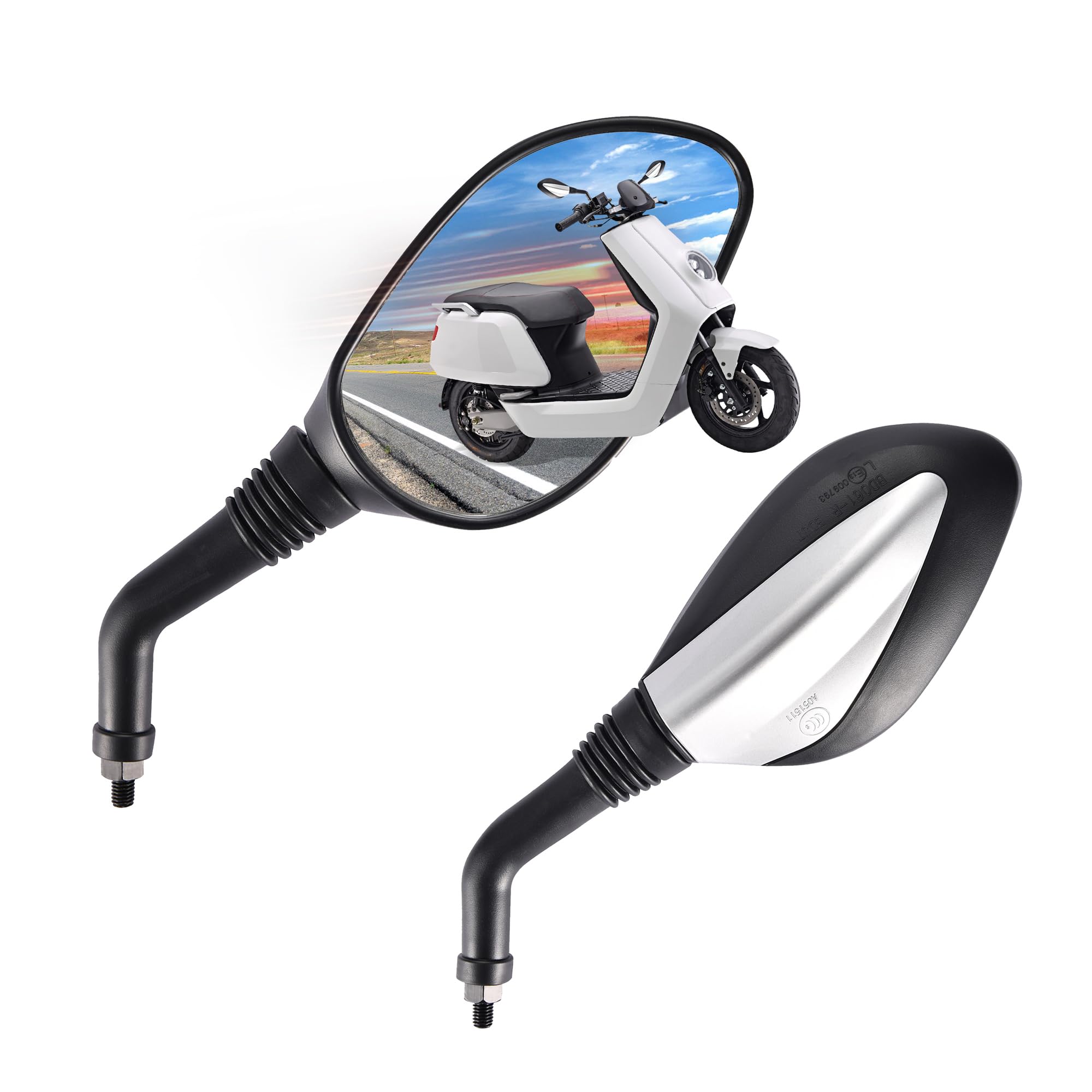 GOOFIT 8mm Rear View Mirror Replacement For GY6 50cc 125cc 150cc 250cc Scooter Moped Motorcycle