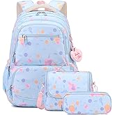 Mfikaryi Cute Girls Backpack Teen Girls Bookbag for School with Lunch Box Set