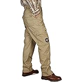 BOCOMAL FR Pants for Men Cargo Flame Resistant Pants(2112&CAT2) 100% C 7.5oz Utility Fire Resistant Pants