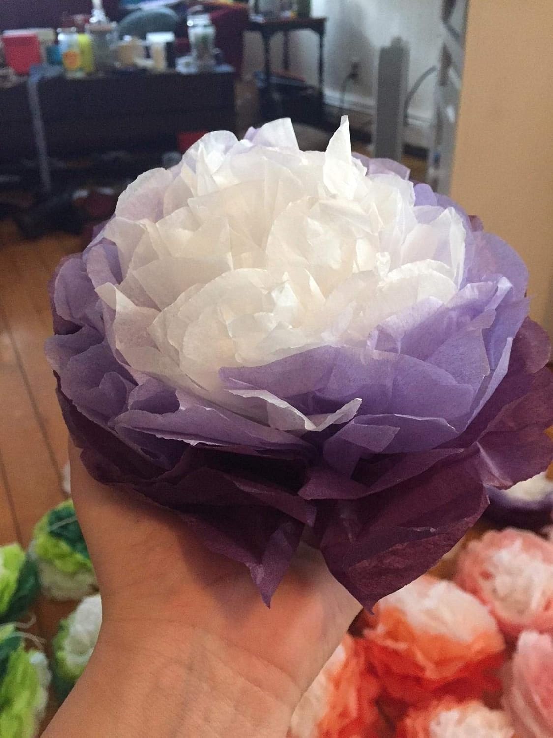 Naler 200 Sheets Assorted Colors Art Tissue Paper for DIY Crafts Decorative Tissue Paper Flower Pom Pom, 20 Colors, 8"X11"