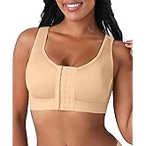 FeelinGirl Front Closure Post Surgical Compression Bra for Women with Removable Breast Support Band