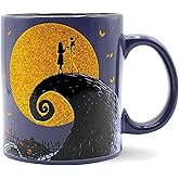 Nightmare Before Christmas Disney The 20-Ounce Glitter Mug | Oversized Large Ceramic Coffee Mugs And Cups, Novelty Drinkware | Home & Kitchen Gifts And Collectibles
