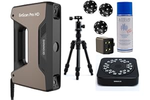 New EinScan Pro HD 3D Scanner with Turntable, Tripod, Color Pack, 0.2mm Resolution, 0.04mm Accuracy- Ultimate for Reverse Engineering, 3D Modeling, Art, Design, Manufacturing, Healthcare