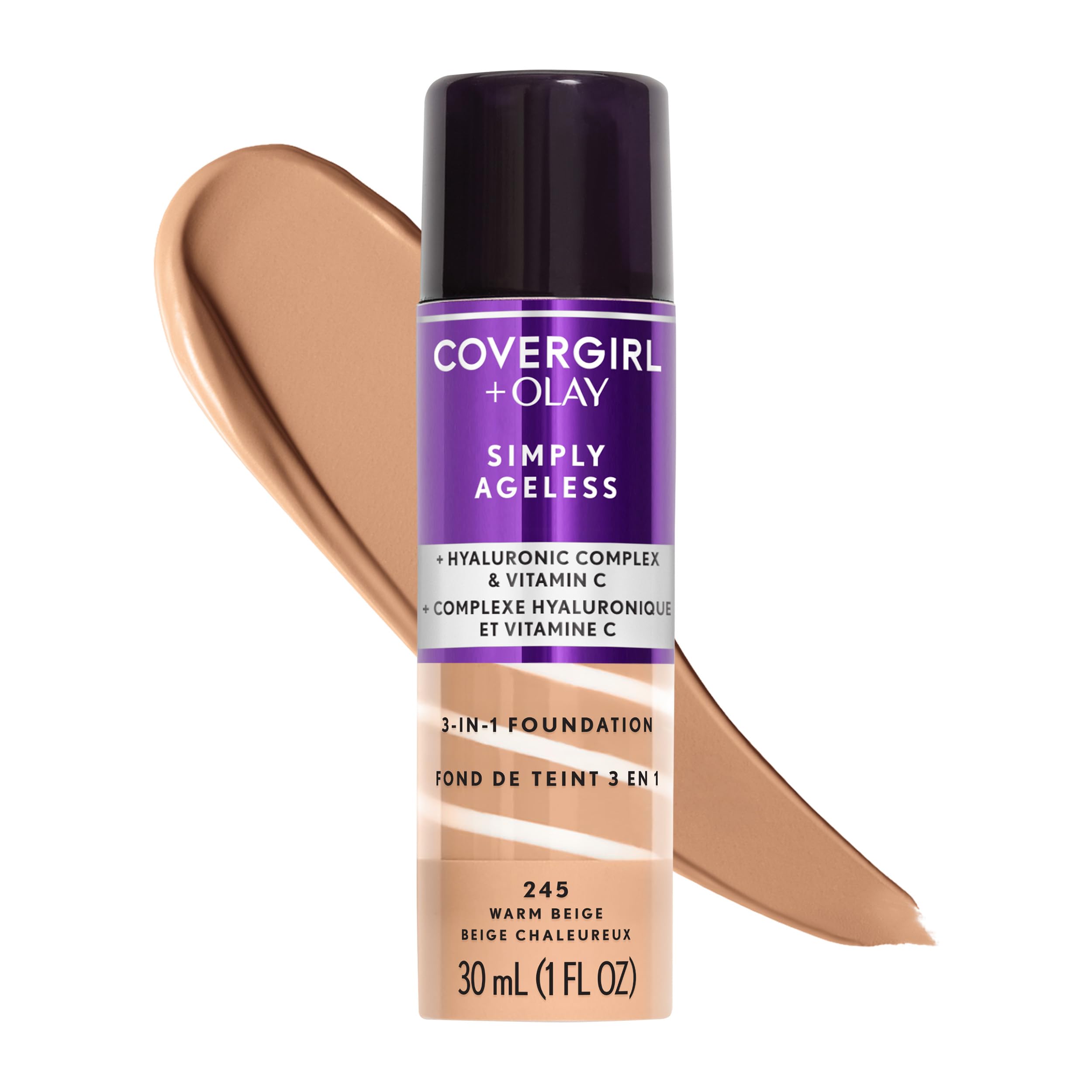 COVERGIRL Simply Ageless 3-in-1 Liquid Foundation - Warm Beige 245