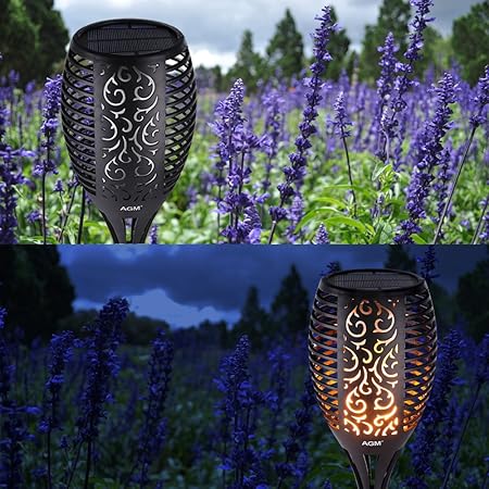 Solar Flame Torch Light Outdoor Garden Solar Panel Powered Lamp 96 led Hanging Flame Flicker Candle Lighting for Pathway