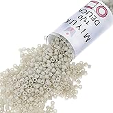 Miyuki Delica Seed Beads – Size 11/0 (1.6 mm), DB0261, Opaque Linen Glazed Luster, 7.2 g, Approx. 1440 Beads, Made in Japan