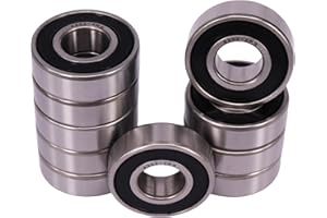 DEEG 10 PCS 6202-2RS Deep Groove Ball Bearings. Double Rubber Seal Bearings 15x35x11mm, Pre-Lubricated and Stable Performance Bearing…