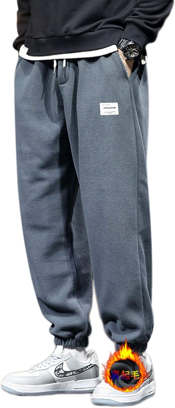 ジョガーパンツ メンズ 裏起毛 フリース 無地 ストレッチ 防寒 暖かい ズボン カジュアル 冬 ロングパンツ 通販 Amazon