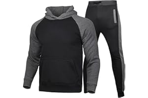 Aniywn Men's Athletic Tracksuits Long Sleeve Hoodie Sweatsuits for Men 2 Piece Sets Men Casual Jogging Suits Jackets and Pant