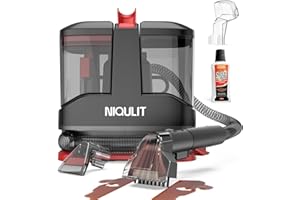 NIQULIT Portable Carpet and Upholstery Cleaner, 15Kpa Spot Cleaner Machine for Pets, Stain Remover for Sofa, Area Rugs, Couches and Car, Carpet Cleaning Machine with Dual Brush Heads & Self-Cleaning System