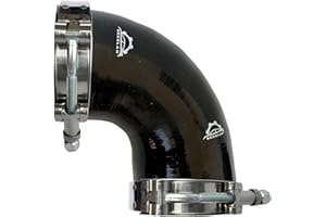 Bekelan 90 Degree 4" ID (102mm) Elbow Coupler Silicone Hose With Stainless T-Bolt Clamp - High-Temp 4-Ply Reinforced Design for Automotive Turbo/Intercooler/Intake Piping/Industrial Hydraulic