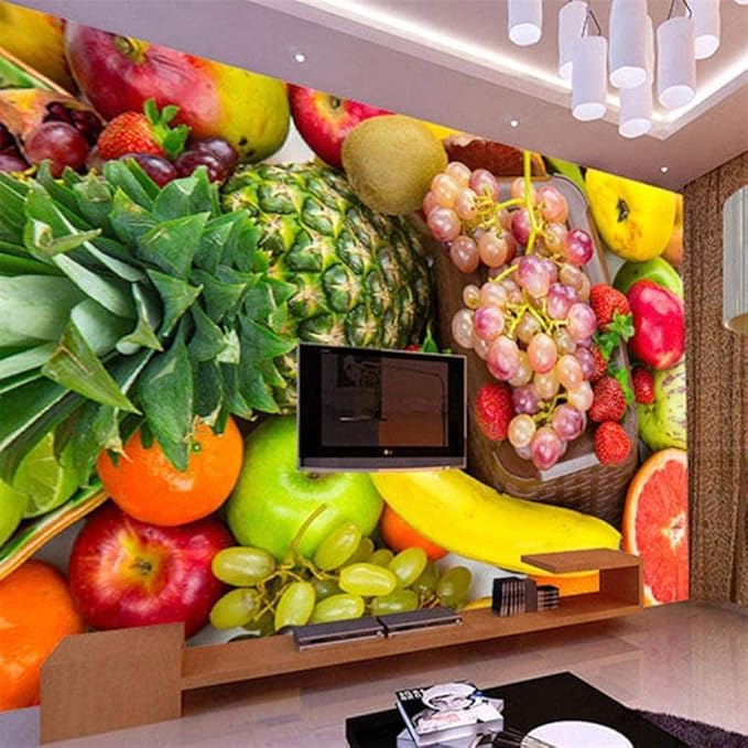 ZGHNZK Fondo De Pantalla 3D Mercado De Frutas Y Verduras Frescas