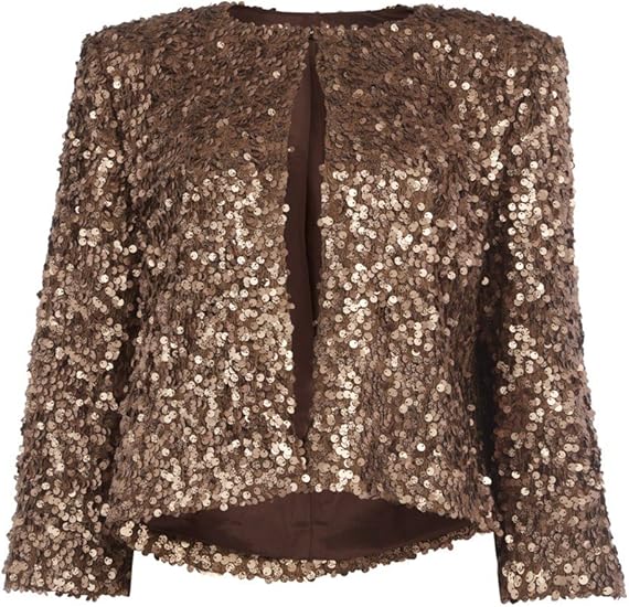 Roman Women's Sequin Jacket Bronze Size 20 Amazon.co.uk Clothing