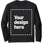 Custom Long Sleeve T-Shirt with Your Image for Men and Women by Modify by Amazon Merch on Demand