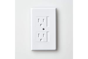 Mommy's Helper Safe Plate Self Closing Electrical Outlet Covers, Baby Proofing Safety Wall Socket Plate, Automatic Sliding Cap Cover Standard Wall Outlet Cover, White