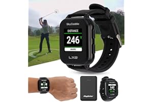 SkyCaddie LX2 Golf GPS Watch - Lightweight & Simple Golf Yardage Rangefinder Touchscreen Watch w/ 35K Courses, Intelligent Au