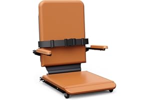MediHoist Steel Electric Floor Lift Chair with Wheels and PU Cushion, Floor Lift for Elderly, 440 LBS Capacity, Seat Belts and Handrails, Suitable for Home Use