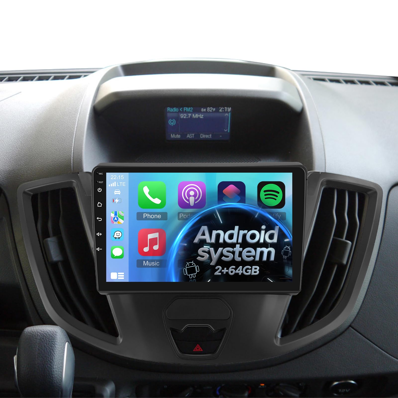 Photo 1 of [2G+64G] Radio for Ford Transit 150 250 350 2015-2019, Android 9 inch Touch Screen Transit Car Stereo, Carplay/Android Auto/EQ Audio/1080P/SWC/Bluetooth