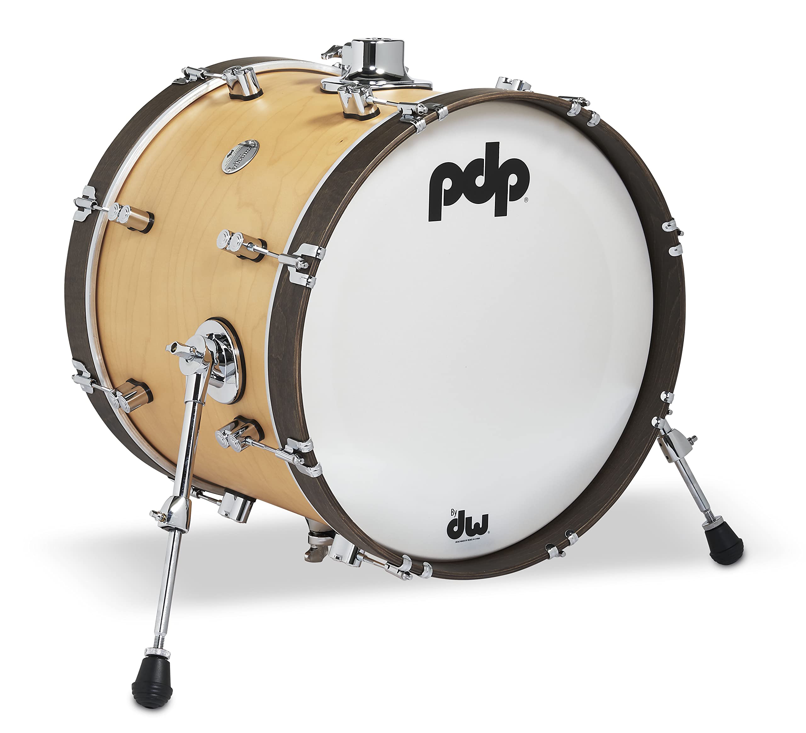 Pacific Drums & Percussion Add-Ons PDP Concept Classic, 14x18, Natural/Walnut Hoops Kick Drum (PDCC1418KKNW)