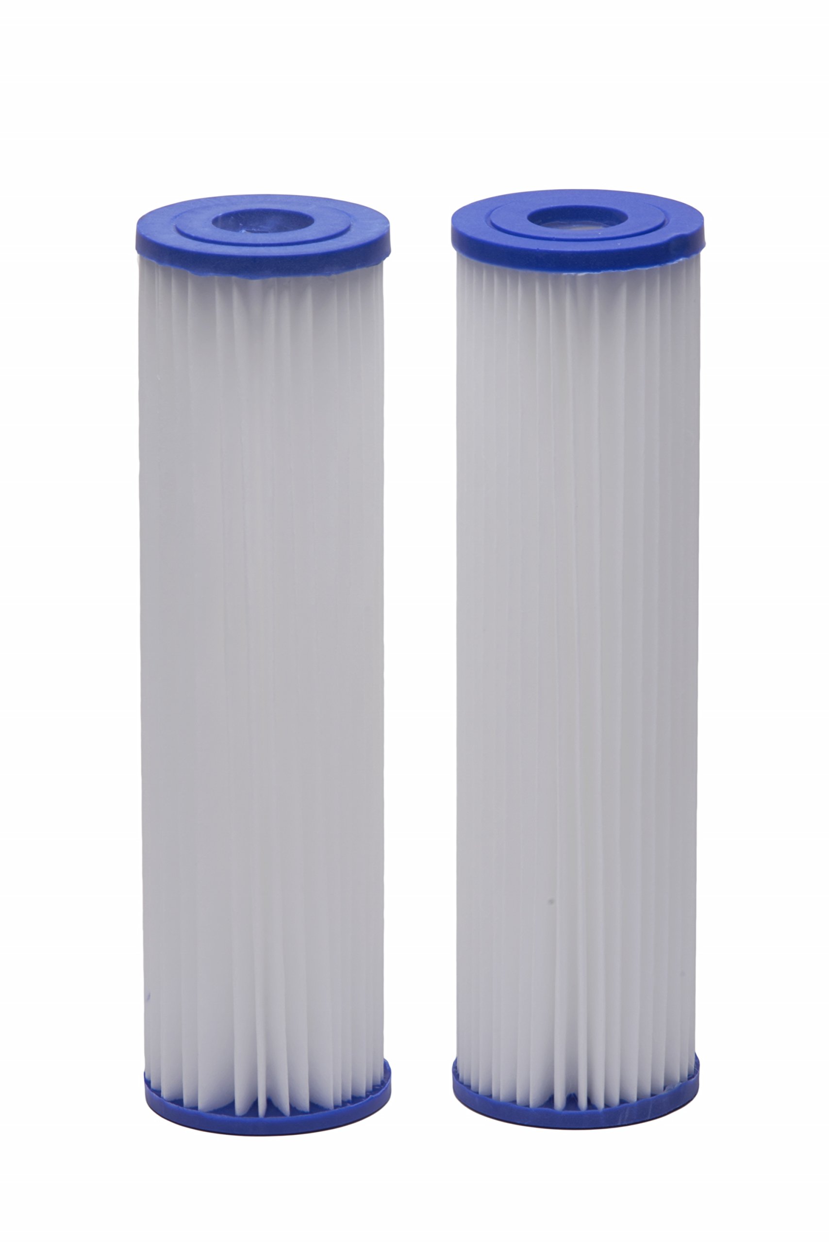EcoPure EPW2P Pleated Whole Home Replacement Water Filter - Universal Fit - Fits Most Major Brand Systems (2 pack)