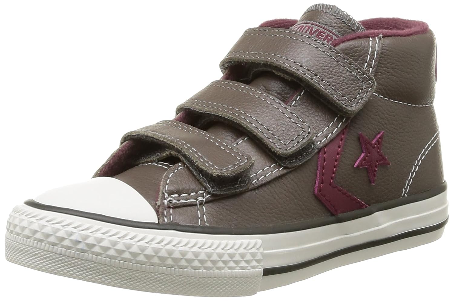 Converse Star Player V Leather Mid Zapatillas de Deporte de cuero Infantil