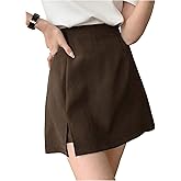 Women's Christmas Thanksgiving Split A Line Short Skort High Waisted Skirt Built in Shorts Fall Fashion Outfits