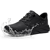LARNMERN Steel Toe Skate Shoes Men Safety Work Sneakers Wide Toe Box Barefoot Zero Drop Non Slip Shoe