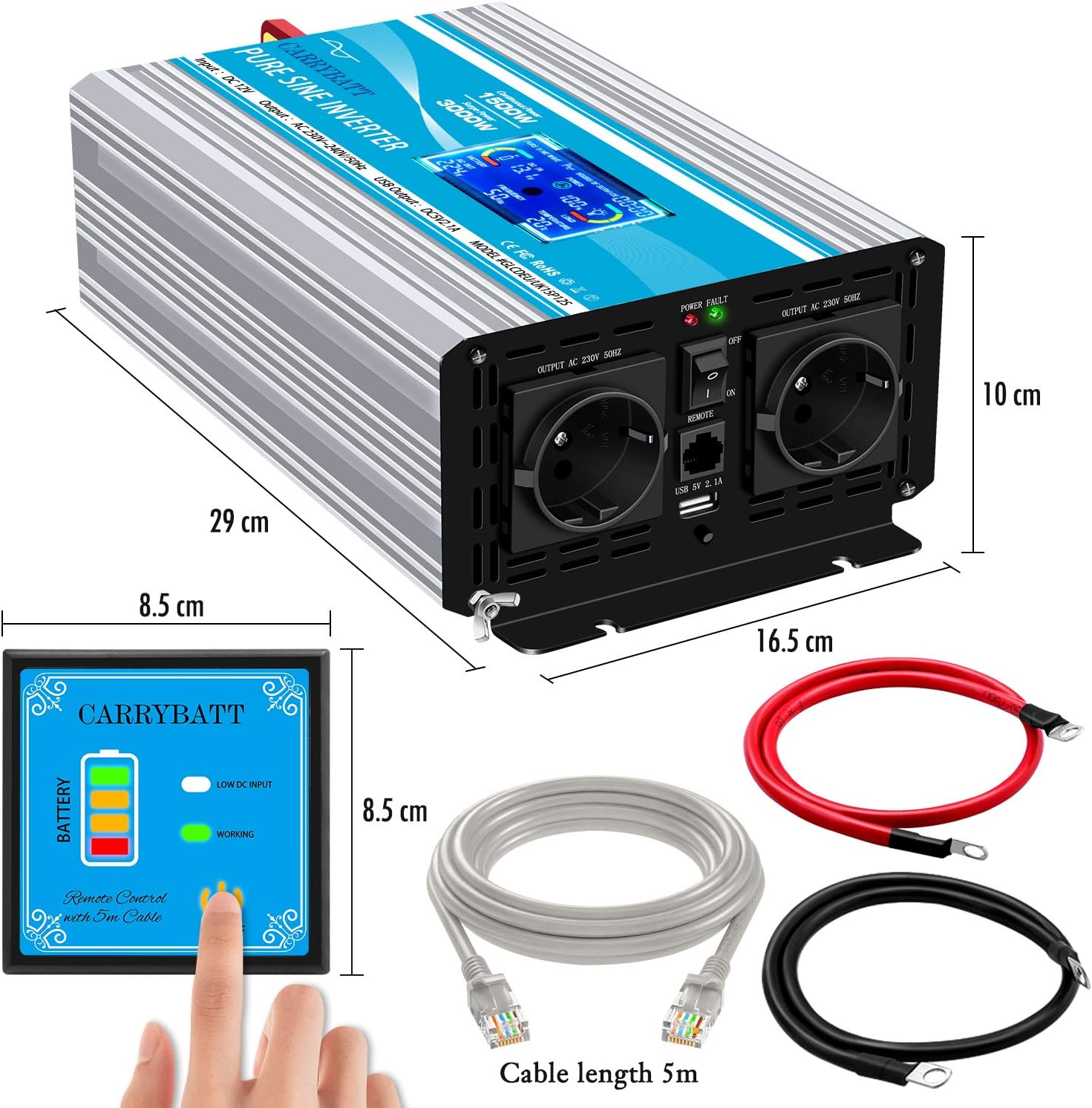Convertitore Di Corrente Per Auto Trasformatore 12 Volt 220 Volt