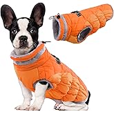 Lelepet Dog Coat Warm Dog Winter Coat Waterproof Dogs Jacket with Harness Built in Reflective Pet Fleece Vest Zip-Up Cold Weather Coats for Small Dogs Turtleneck & Windproof Chihuahua Blaze Orange XS