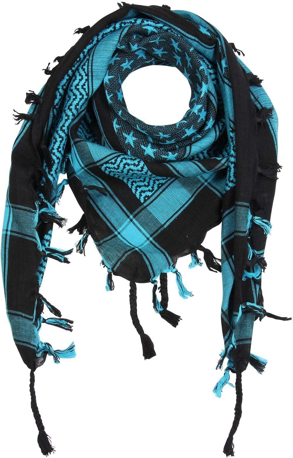 Freak Scene® Pali-scarf with star pattern ° PLO scarf ° 40x40 inch ° Pali Palestinian Arafat scarf ° 100% cotton – all colours!